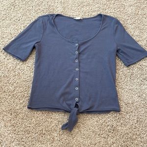 Aéropostale Blue Button Down Tie Shirt